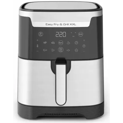 Мультипіч Tefal EasyFry&Grill XXL, 1830Вт, чаша-6.5л, сенсорне керув., 8 програм, пластик, чорно-сірий (EY801D15)