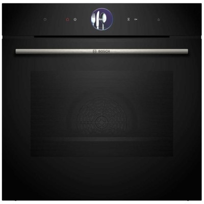 Духова шафа Bosch електрична, 71л, A+, дисплей, конвекція, пара, чорний (HSG7361B1)