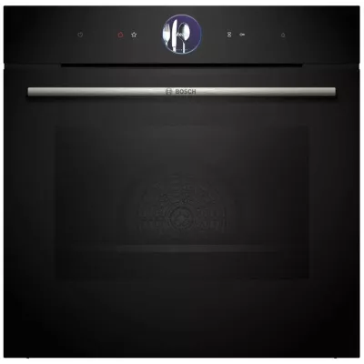 Духова шафа Bosch електрична, 71л, A+, дисплей, конвекція, пара, чорний (HSG7361B1)