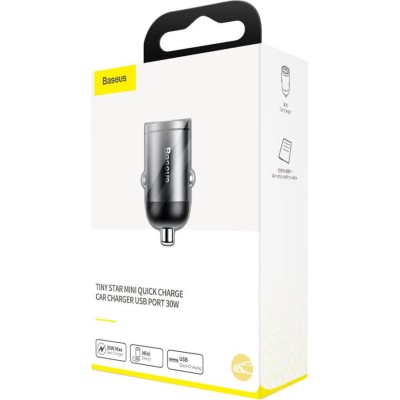 Зарядний пристрій Baseus Tiny Star Mini QC USB Port 30W Gray (VCHX-A0G)