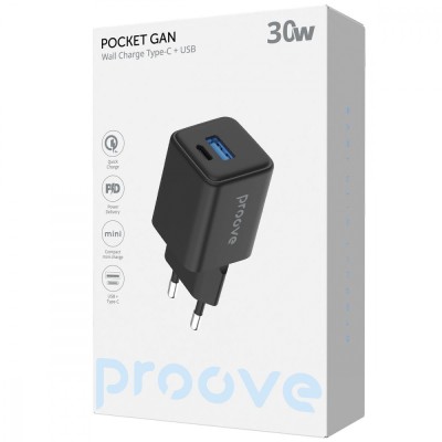 Зарядний Пристрій Proove Pocket GaN 30W (Type-C + USB) (WCPG30110002) white