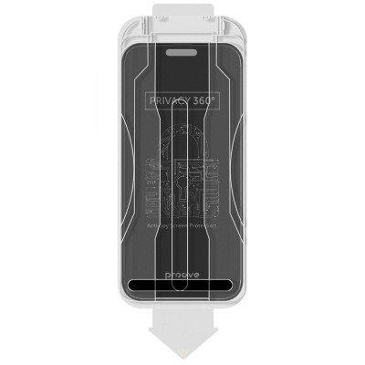 Захисне скло iPhone 17 Pro / 17 / 16 Pro Proove Privacy 360 Installation Box black