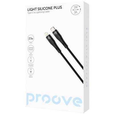 Кабель Proove Light Silicone Plus Type-C to Lightning 27W (1m) (CCLS27002102) white