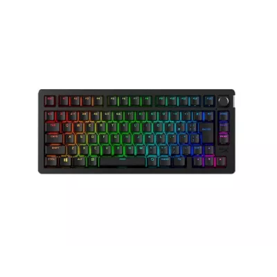 Клавіатура механічна HyperX Alloy Rise 75key, Red, USB-A/WL/BT, EN/UA, RGB, чорний (91Y91AA)