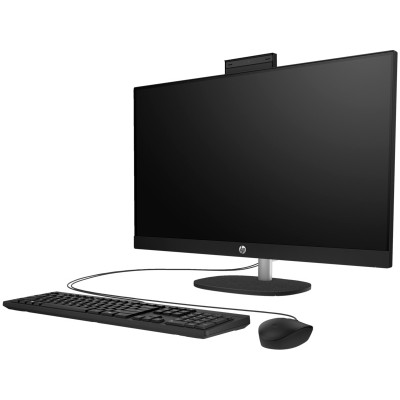 Комп'ютер персональний моноблок HP All-in-One 27" FHD IPS AG, AMD R7-7730U, 16GB, F512GB, UMA, WiFi, кл+м, DOS, чорний (A45DXEA)