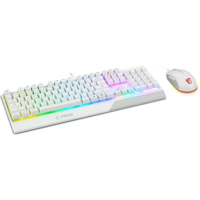 Комплект клавіатура та миша MSI Vigor GK30 COMBO WHITE UA USB, EN/UKR/RU, RGB, білий