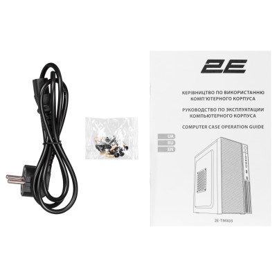 Корпус 2E TeamX TMX03 з БЖ 2E ATX400W, 2xUSB2.0, 1x80мм, VGA 220мм, mATX, чорний (2E-TMX03) Корпус 2E TeamX TMX03 з БЖ 2E ATX400W, 2xUSB2.0, 1x80мм, VGA 220мм, mATX, чорний (2E-TMX03)