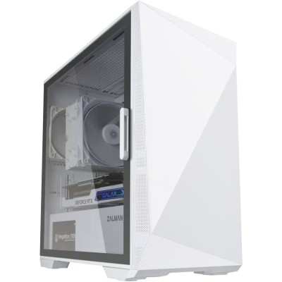Корпус Zalman Z1 Iceberg без БЖ, 2xUSB3.0, 1xUSB2.0, 3x120мм, VGA 330мм, LCS ready, TG Side Panel, mATX, білий (Z1ICEBERGWH)