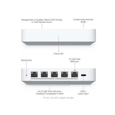 Маршрутизатор (шлюз безпеки) UXG-MAX UBIQUITI Маршрутизатор (шлюз безпеки) UXG-MAX UBIQUITI