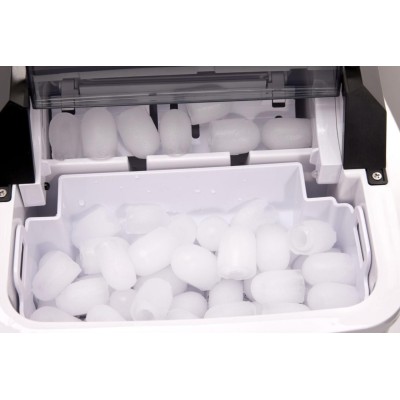 Льодогенератор побутовий Gorenje, 12кг/добу, 1,3л, дисплей, сріблясто - чорний (IMD1200SB)