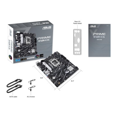 Материнcька плата ASUS PRIME B760M-K D4 s1700 B760 2xDDR4 M.2 HDMI D-Sub mATX (90MB1DS0-M1EAY0)