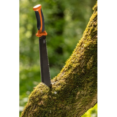 Мачете Neo Tools Full Tang, 400мм, лезо 255мм, рукоятка ABS+TPR, пила на обусі, чохол