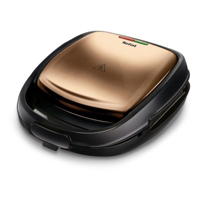 Мультимейкер Tefal Coppertinto 700Вт, тефлон, 2 пластини, корпус-метал, чорно-бронзовий (SW341G10)