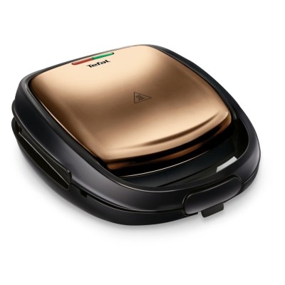 Мультимейкер Tefal Coppertinto 700Вт, тефлон, 2 пластини, корпус-метал, чорно-бронзовий (SW341G10)