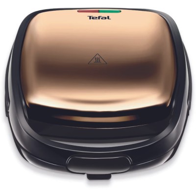 Мультимейкер Tefal Coppertinto 700Вт, тефлон, 2 пластини, корпус-метал, чорно-бронзовий (SW341G10)