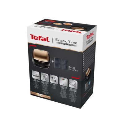 Мультимейкер Tefal Coppertinto 700Вт, тефлон, 2 пластини, корпус-метал, чорно-бронзовий (SW341G10)