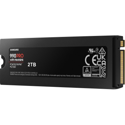 Накопичувач SSD Samsung M.2 2TB PCIe 4.0 990PRO + радіатор (MZ-V9P2T0GW)