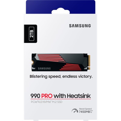 Накопичувач SSD Samsung M.2 2TB PCIe 4.0 990PRO + радіатор (MZ-V9P2T0GW)