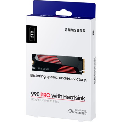 Накопичувач SSD Samsung M.2 2TB PCIe 4.0 990PRO + радіатор (MZ-V9P2T0GW)