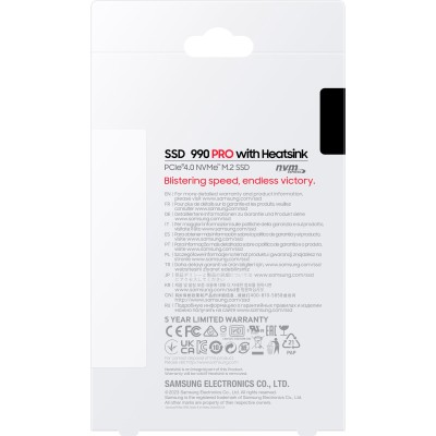 Накопичувач SSD Samsung M.2 2TB PCIe 4.0 990PRO + радіатор (MZ-V9P2T0GW)