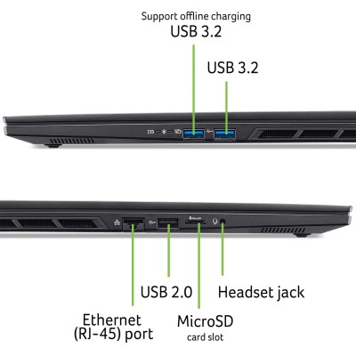 Ноутбук ACER Nitro 16S AN16S-61 16" WQXGA IPS, AMD R7-350, 32GB, F1TB, NVD5070Ti-12, Lin, чорний (NH.QZWEU.002)