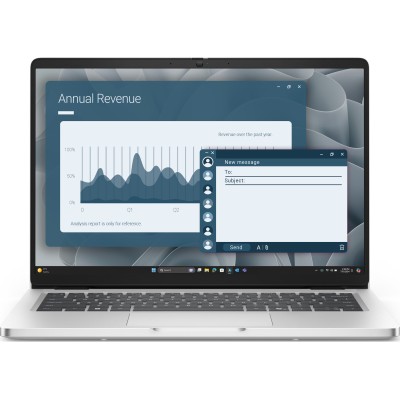 Ноутбук Dell Pro 14 14" FHD+ IPS AG, AMD AI 5 PRO 340, 16GB, F512GB, UMA, Win11P, сріблястий (BTO601PC14255UA_W11P)