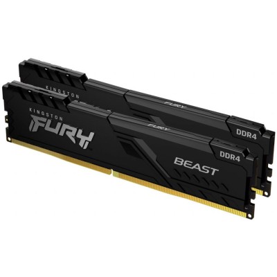 Оперативна пам'ять Kingston DDR4 64GB KIT (32GBx2) 3200 FURY Beast (KF432C16BBK2/64)