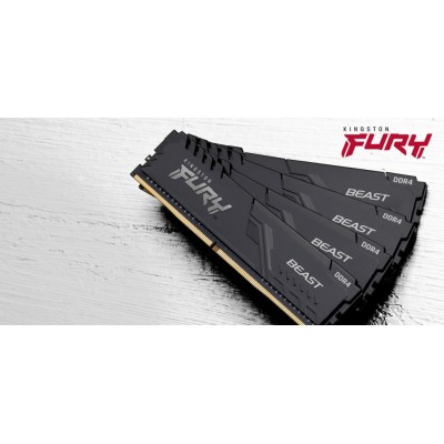 Оперативна пам'ять Kingston DDR4 64GB KIT (32GBx2) 3200 FURY Beast (KF432C16BBK2/64)