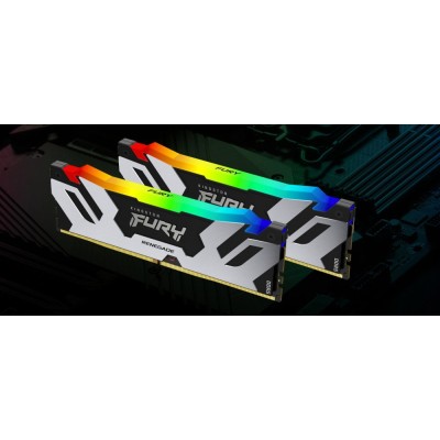 Оперативна пам'ять Kingston DDR5 32GB KIT (16GBx2) 6400 FURY Renegade RGB XMP (KF564C32RSAK2-32)