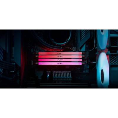 Оперативна пам'ять Kingston DDR5 32GB KIT (16GBx2) 6400 FURY Renegade RGB XMP (KF564C32RSAK2-32)