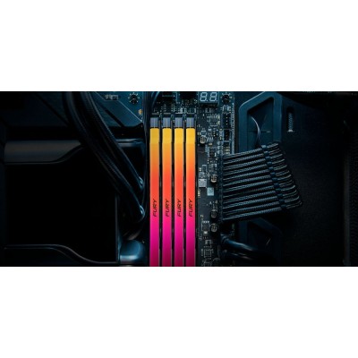 Оперативна пам'ять Kingston DDR5 32GB KIT (16GBx2) 6400 FURY Renegade RGB XMP (KF564C32RSAK2-32)