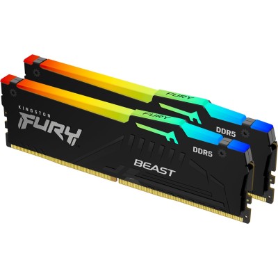 Оперативна пам'ять Kingston DDR5 8GB 5200 FURY Beast RGB (KF552C40BBA-8)
