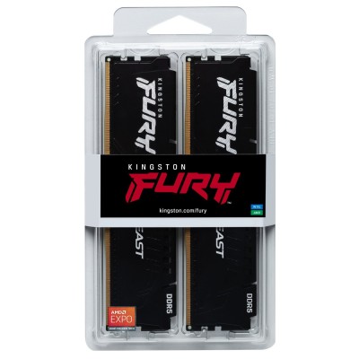 Пам'ять ПК Kingston DDR5 32GB KIT (16GBx2) 5600 FURY Beast EXPO (KF560C30BBEK2-32)