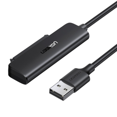 Перехідник UGREEN CM321 USB-A 3.0 To SATA Adapter Cable For 2.5“ 5Gbps 0.5m (70609) Black Перехідник UGREEN CM321 USB-A 3.0 To SATA Adapter Cable For 2.5“ 5Gbps 0.5m (70609) Black