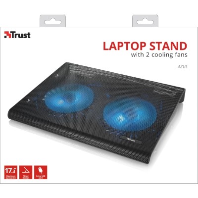 Підставка для ноутбука Trust Azul, до 17.3", 2xUSB-A, BLUE LED, чорний (20104_TRUST)