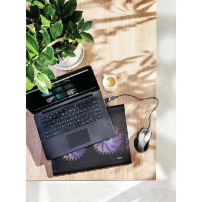 Підставка для ноутбука Trust Azul, до 17.3", 2xUSB-A, BLUE LED, чорний (20104_TRUST)