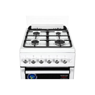 Плита ARDESTO комбі, 52л, 50x60см, конвекція, чавун, підсвічування, форсунки LPG (підключення газового балона), білий (FSC-F5060