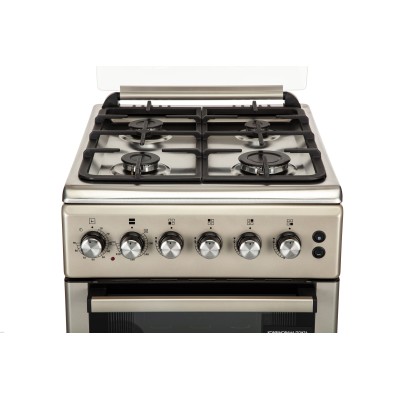 Плита ARDESTO комбі, 52л, 50x60см, конвекція, чавун, підсвічування, форсунки LPG (підключення газового балона), сріблястий (FSC-