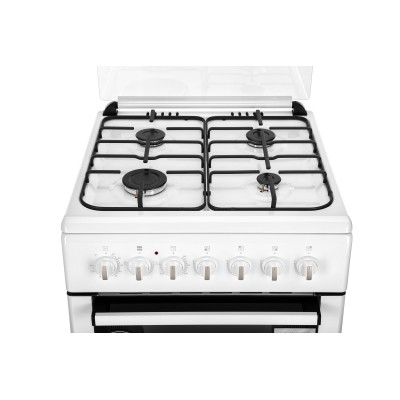 Плита ARDESTO комбі, 64л, 60x60см, підсвічування, форсунки LPG (підключення газового балона), знімні направляючі, білий (FSC-F60