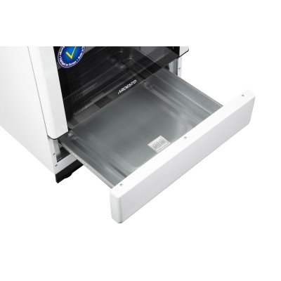 Плита ARDESTO комбі, 64л, 60x60см, підсвічування, форсунки LPG (підключення газового балона), знімні направляючі, білий (FSC-F60