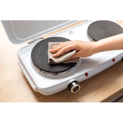 Плитка настільна Sencor електрична, комфорок - 2на 2.5кВт, 15 і 18 см, керування - мех., білий (SCP2271WH-EUE4)