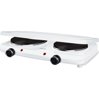 Плитка настільна Sencor електрична, комфорок - 2на 2.5кВт, 15 і 18 см, керування - мех., білий (SCP2271WH-EUE4)