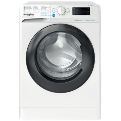Пральна машина Indesit фронтальна, 7кг, 1200, A+++, 43.5см, дисплей, пара, інвертор, люк чорний, білий (BWSE71293XWBVUA)
