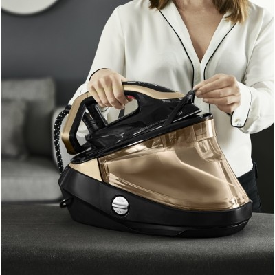 Праска-парогенератор Tefal Pro Express Vision, 3000Вт, 1100мл, паровий удар -750гр, постійна пара - 180гр, чорно-золотий (GV9820