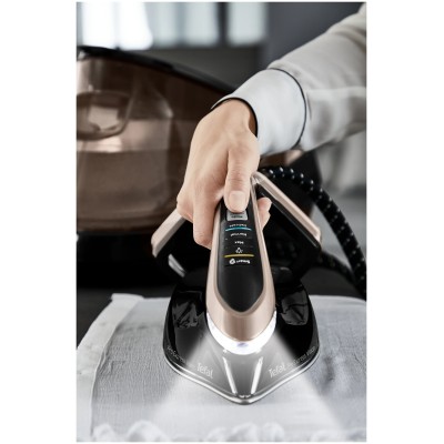 Праска-парогенератор Tefal Pro Express Vision, 3000Вт, 1100мл, паровий удар -750гр, постійна пара - 180гр, чорно-золотий (GV9820