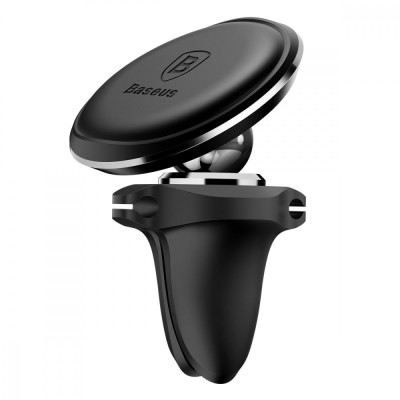 Автомобільний тримач Baseus Magnetic Car Mount with Cable Clip Air Vent Version (C40141201113-00) black