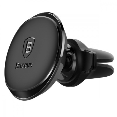 Автомобільний тримач Baseus Magnetic Car Mount with Cable Clip Air Vent Version (C40141201113-00) black