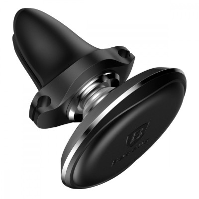 Автомобільний тримач Baseus Magnetic Car Mount with Cable Clip Air Vent Version (C40141201113-00) black