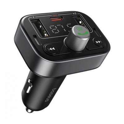 АЗП Baseus FM Launcher S-09 Pro 35W (PD+QC3.0) Type-C+2USB (C10762200113-00) black