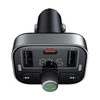 АЗП Baseus FM Launcher S-09 Pro 35W (PD+QC3.0) Type-C+2USB (C10762200113-00) black